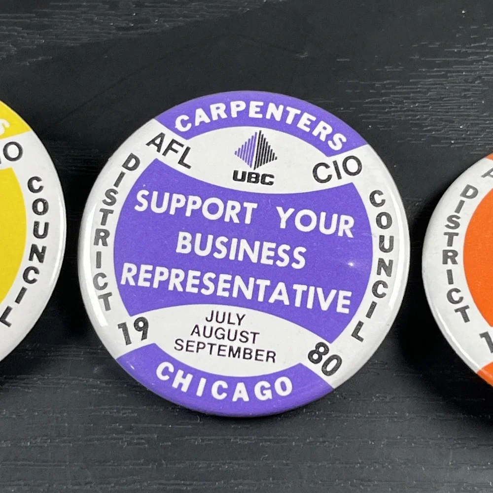 Chicago Carpenters District Council‎ 1980 Pushback Pin